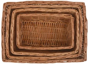 vidaXL vidaXL 4-częściowy zestaw koszyków składanych razem, brązowa wiklina - Pudła i pojemniki do przechowywania - miniaturka - grafika 3