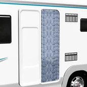 Moskitiery - VidaXL Zasłona przeciwko owadom, srebrna, 56x185 cm, szenil 284285 VidaXL - miniaturka - grafika 1