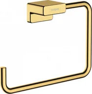 Wieszaki łazienkowe - Hansgrohe 41754990 AddStoris Wieszak na ręcznik typu Ring złoty optyczny polerowany - miniaturka - grafika 1