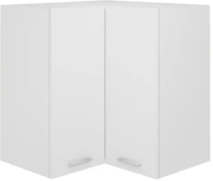 vidaXL Lumarko Szafka wisząca, narożna, biała, 57x57x60 cm, płyta wiórowa 802537 - Szafki kuchenne - miniaturka - grafika 2