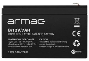 ARMAC Akumulator żelowy do UPS 12V/7AH uniwersalny Armac B/12V/7AH - Akumulatory do elektronarzędzi - miniaturka - grafika 4