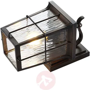 Lindby Lindby Charmaine kinkiet zewnętrzny latarnia brąz - Lampy ogrodowe - miniaturka - grafika 3