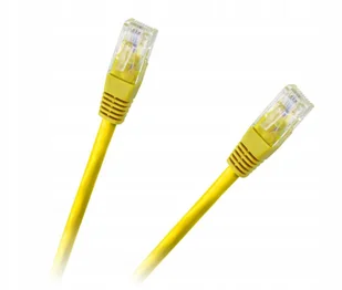 Kabel Przewód Utp Lan Patchcord 1.0m Cca żółty - Patchcordy - miniaturka - grafika 2
