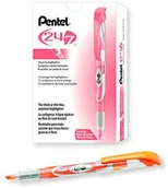 Zakreślacze - Pentel SL12 marker do tekstu z płynnie tusz do drukarki, 12 sztuki, pomarańczowy SL12-F - miniaturka - grafika 1