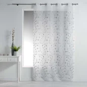 Firany - Douceur d'intérieur   Firana okienna na przelotkach PETIT FLEUR 140 x 240 cm kolor biało-szary 1626264 - miniaturka - grafika 1