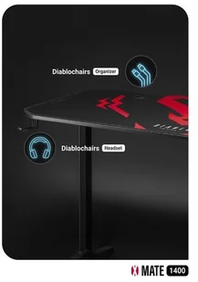 Diablo Chairs Biurko  Diablo X-Mate 1400 X-MATE 1400 - Biurka gamingowe - miniaturka - grafika 11