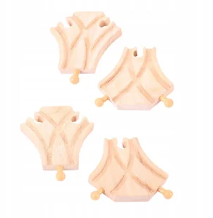 Bigjigs Toys Rozjazd 2Punktowy Kolejka Drewniana bjt106 - Pociągi dla dzieci - miniaturka - grafika 5