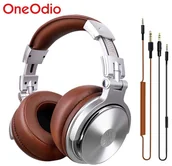 Słuchawki - OneOdio profesjonalne Studio DJ słuchawki z mikrofonem na ucho przewodowe monitory HiFi słuchawki - miniaturka - grafika 1