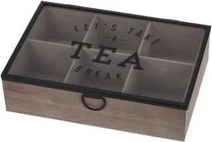 EH Excellent Houseware EH Excellent Houseware Herbaciarka ze szklaną szybką, 6 przegródek, 24x17x7 cm - Miseczki i talerzyki dla dzieci EH Excellent Houseware EH Excellent Houseware Herbaciarka ze szklaną szybką, 6 przegródek, 24x17x7 cm - Miseczki i talerzyki dla dzieci - miniaturka - grafika 1