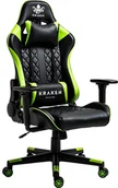 Fotele gamingowe - KRAKEN Fotel KRAKEN Zielony 5907564504768 - miniaturka - grafika 1