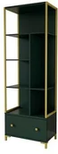 Regały - Helvetia Regał CLOE 88 Zielony + złoty 5900488577658 - miniaturka - grafika 1