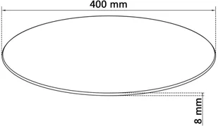 vidaXL Blat stołu ze szkła hartowanego, okrągły, 400 mm vidaXL - Blaty meblowe i parapety okienne - miniaturka - grafika 4