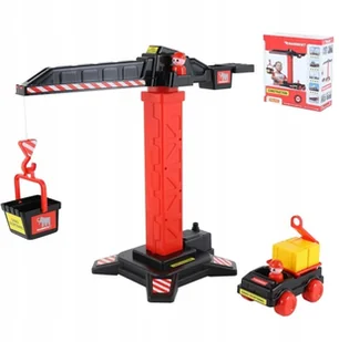 Wader Quality Toys Mammoet Dźwig Żuraw + Auto Ciężarówka 2 Figurki 65315 - Tory, garaże, parkingi - miniaturka - grafika 5