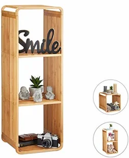 Relaxdays regał bambusowy, zaokrąglony regał stojący, wąski regał łazienkowy z półkami, kwadratowy, różne rozmiary, naturalny, 4 - Szafki łazienkowe Relaxdays regał bambusowy, zaokrąglony regał stojący, wąski regał łazienkowy z półkami, kwadratowy, różne rozmiary, naturalny, 4 - Szafki łazienkowe - miniaturka - grafika 1