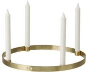 Świeczniki - Ferm Living Świecznik Circle mosiądz 38 cm 5722 - miniaturka - grafika 1