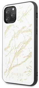 Guess Marble Glass Gold Glitter Etui iPhone 11 Pro Max biały 10_15939 - Etui i futerały do telefonów - miniaturka - grafika 3