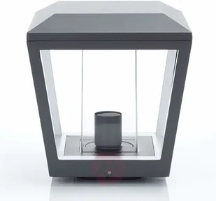 Lampenwelt com Słupek oświetleniowy Dunia, przezroczysty klosz - Lampy ogrodowe - miniaturka - grafika 4