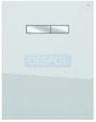 Stelaże i zestawy podtynkowe do WC - 9.650.001 TECElux, górna obudowa szklana z ręcznym mechanizmem uruchamiającym, S - miniaturka - grafika 1