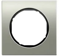 Klawisze i ramki - Berker R3 stal szlachetna/czarny ramka 1 B_10112204 - miniaturka - grafika 1