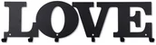 Wieszaki i stojaki - Wieszak, love, czarny, 50x13,5x3 cm - miniaturka - grafika 1