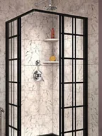 Kabiny prysznicowe - Toule24 Kabina prysznicowa 90x90 czarna brodzik 2x szprosy - miniaturka - grafika 1