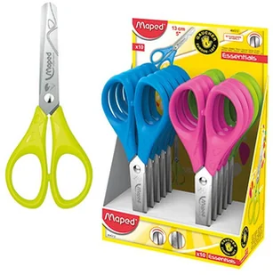 Maped Nożyczki ESSENTIALS szkolne 13cm dla leworęcznych 464312 - Nożyczki - miniaturka - grafika 2