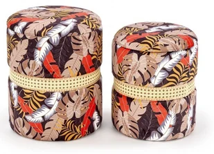 Halmar Zestaw dwóch puf KENIA Halmar Wielobarwny V-CH-KENIA-PUFA - Pufy i podnóżki - miniaturka - grafika 2