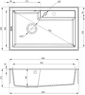 Deante ZQEA10B alabaster - Zlewozmywaki - miniaturka - grafika 5