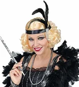 Dodatki do strojów karnawałowych - Widmann 46940 peruka Charleston z lat 20-tych z ozdobą głowy, damska, Blond - miniaturka - grafika 1
