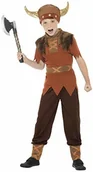 Stroje karnawałowe - Smiffys smiffy kroki  dzieci chłopcy vikinger kostium, górna część, spodnie i kapelusz, brązowy, l, brązowy - miniaturka - grafika 1