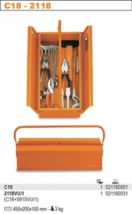 BETA SKRZYNKA NARZĘDZIOWA 1-CZĘŚCIOWA,METALOW 2118/C18 - Skrzynki i torby narzędziowe - miniaturka - grafika 2