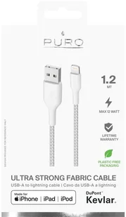 PURO Kabel USB-A Lightning 1.2 m Biały - Kable USB - miniaturka - grafika 5