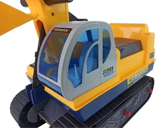 Lean Duża Koparka Jeździk Koparka Budowa Kask Żółty 9270 - Jeździki dla dzieci - miniaturka - grafika 11