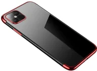 Etui i futerały do telefonów - Hurtel Clear Color case żelowy pokrowiec etui z metaliczną ramką Samsung Galaxy S21+ 5G (S21 Plus 5G) czerwony - miniaturka - grafika 1