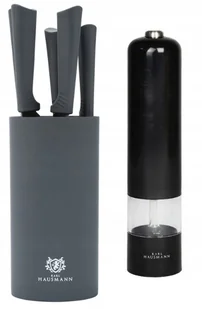 Zestaw Noży Kuchennych szary komplet 5 Blok noże - Noże kuchenne - miniaturka - grafika 2