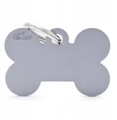 Odblaski i adresówki - My Family Basic Adresówka psa Duża Kość Szara - miniaturka - grafika 1