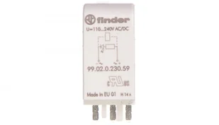 Finder Moduł sygnalizacyjny LED zielony 110-240V AC/DC 99.02.0.230.59 99.02.0.230.59 - Inne akcesoria elektryczne - miniaturka - grafika 3