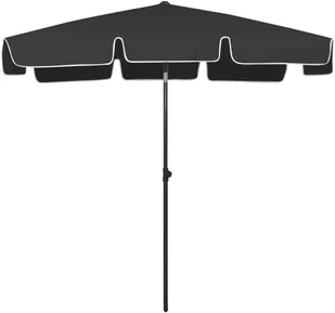 VidaXL Parasol plażowy, czarny, 200x125 cm 314733 VidaXL - Parasole ogrodowe - miniaturka - grafika 4
