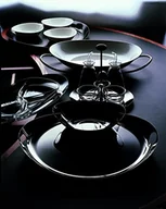 Pozostałe akcesoria kuchenne - MEPRA Mepra Due Oro NERO risotto-miska, stal nierdzewna, ze stojakiem 250112N - miniaturka - grafika 1