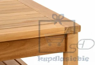 Divero Zestaw ogrodowy DIVERO - impregnowany tek - 135 cm - Meble ogrodowe - miniaturka - grafika 3