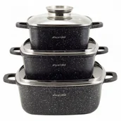Zestawy garnków i patelni - Kamille Nowoczesny komplet, zestaw garnków marmurkowych 6el. 4435 - miniaturka - grafika 1