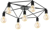 Lampy sufitowe - Eglo 97904 - Żyrandol natynkowy STAITI 7xE27/60W/230V czarny - miniaturka - grafika 1