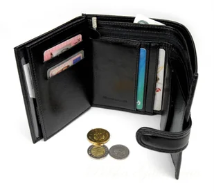 Andrus Portfel Męski Skórzany (PL) Skóra Licowa Duży Pionowy Z Zapięciem Dwa Skrzydełka Poziomy Suwak - Portfele - miniaturka - grafika 4