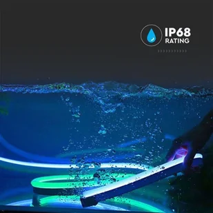 v-tac Neon Flex V-TAC 24V IP68 10mb Cięcie co 5cm 6,5W/m IP68 VT-554 Żółty 260lm - Taśmy LED - miniaturka - grafika 3