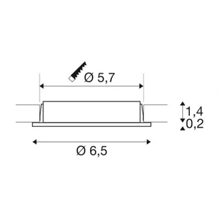 SLV SPOTLINE DL 126 LED downlight 3W 3000K 12V okrągly acryl chrom 112222 - Lampy pozostałe - miniaturka - grafika 4