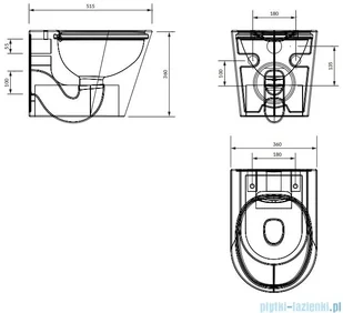 Omnires Omnires Tampa TAMPAMWBP - Kompakty WC - miniaturka - grafika 2