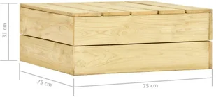 vidaXL 2-cz. zestaw wypoczynkowy do ogrodu, z poduszkami, drewniany 3065778 - Meble ogrodowe - miniaturka - grafika 6