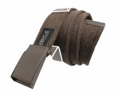 Paski - Arucce (PL) Pasek Parciany Arucce Bawełniany PARCIAK 40 mm Z CZEKOLADOWĄ Klamrą Zatrzaskową CZEKOLADOWY Szeroki - miniaturka - grafika 1