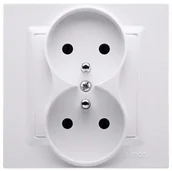 Gniazdka elektryczne - Kontakt-Simon Kontakt Simon Simon 10 Gniazdo wtyczkowe podwójne z uziemieniem biały 16A CGZ2/11 CGZ2/11 - miniaturka - grafika 1