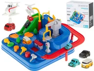 Tory, garaże, parkingi - Tor przeszkód interaktywny parking wyścigi 4 autka KX6012 - miniaturka - grafika 1